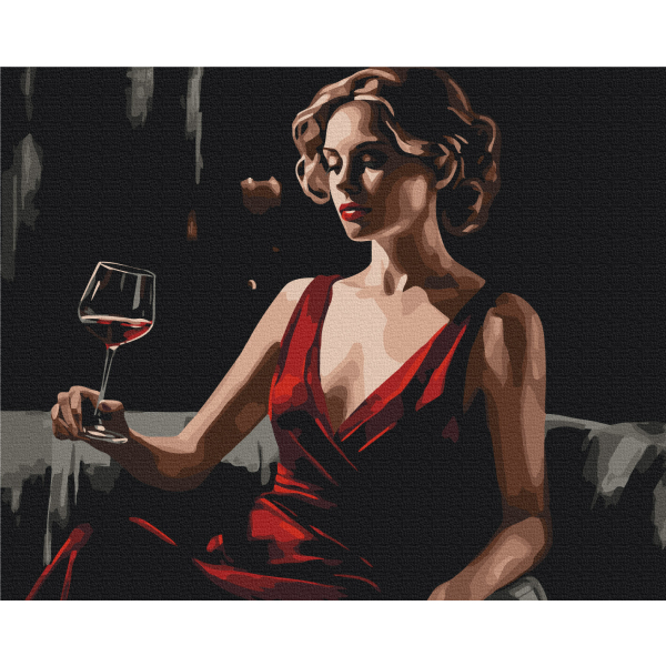 Картина по номерам Люди на картинах - Red Accent