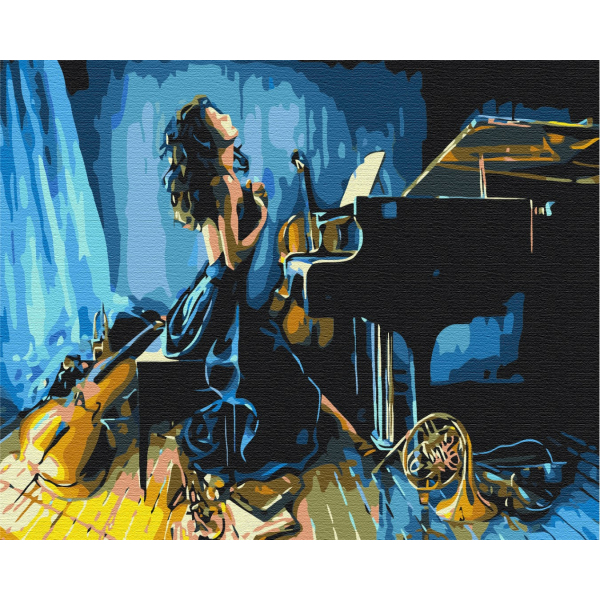 Картина по номерам Люди на картинах - Музична муза