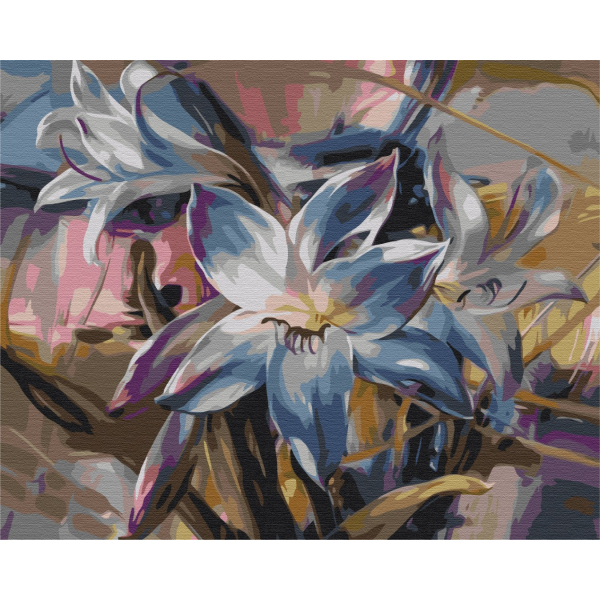 Картина по номерам Квіти - Нарисованные цветы