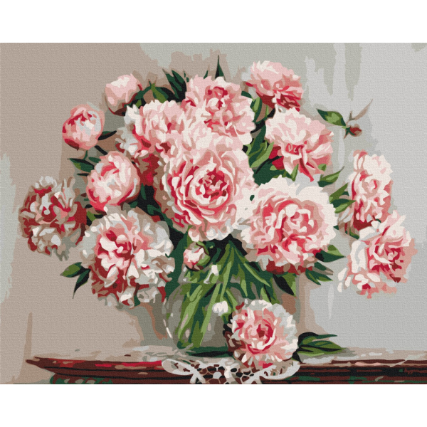 Картина по номерам Квіти - Садовые пионы