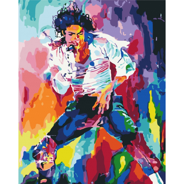 Картина по номерам Поп Арт - Яскравий Майкл Джексон