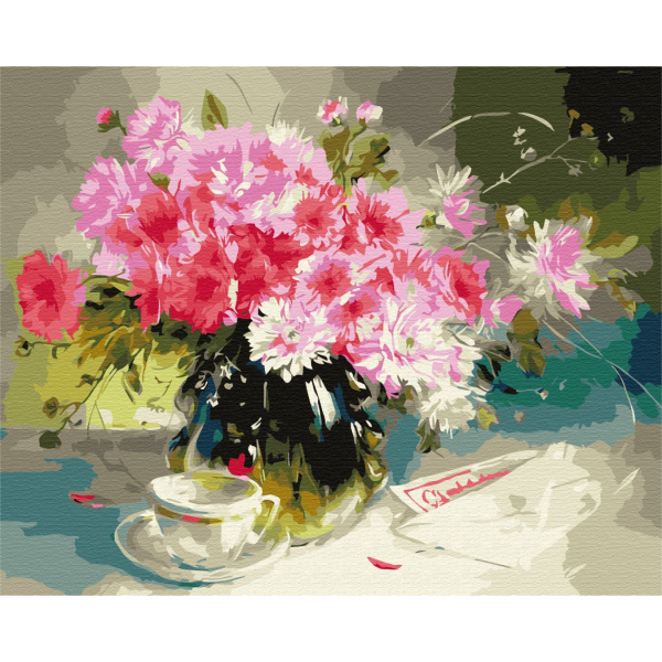 Картина по номерам Квіти - Хорошее утро