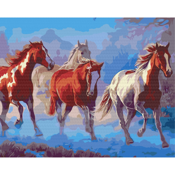 Картина по номерам Тварини, птахи та риби - Гордий табун