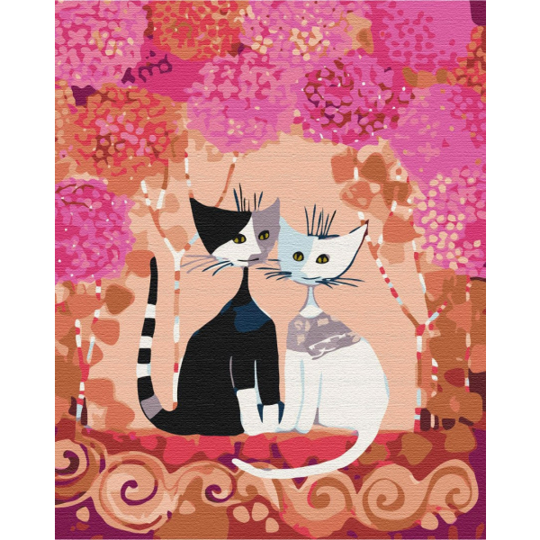 Картина по номерам Тварини, птахи та риби - Казкові котики