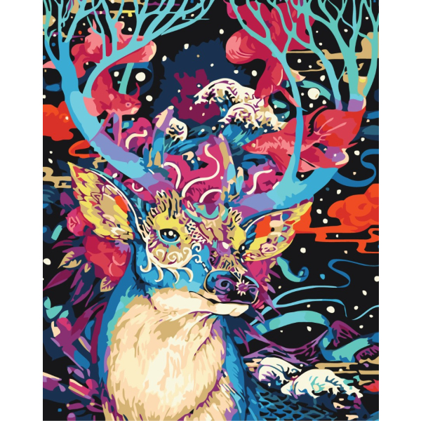 Картина по номерам Тварини, птахи та риби - Фантастический олень