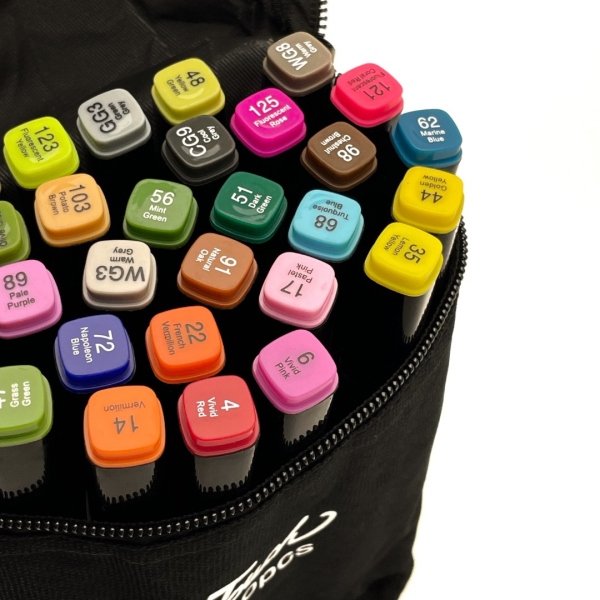 Перманентнi маркери - Набір перманентних двосторонніх маркерів на спиртовій основі (30 шт)