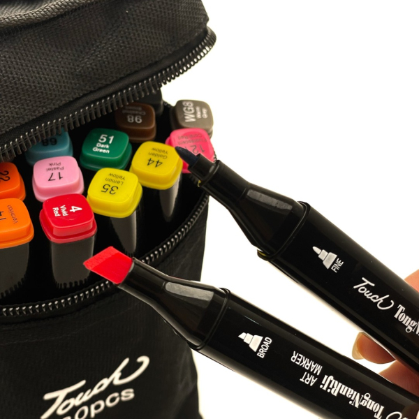 Перманентнi маркери - Набір перманентних двосторонніх маркерів на спиртовій основі (30 шт)