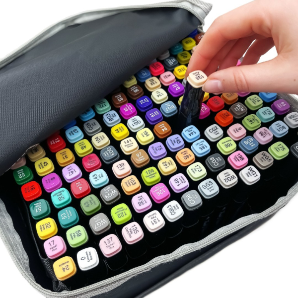 Перманентнi маркери - Набір перманентних двосторонніх маркерів на спиртовій основі (120 шт)