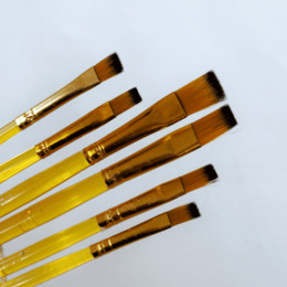 Набор профессиональных нейлоновых кисточек 6 шт (оранжевые)