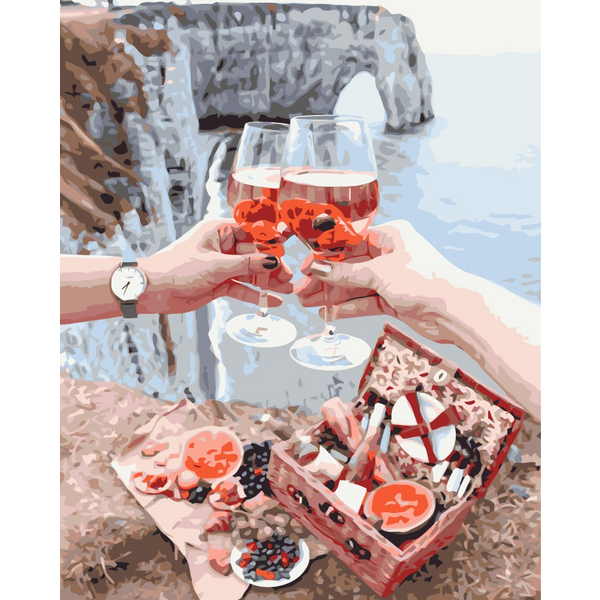 Картина по номерам Преміум картини - Сніданок на скелях