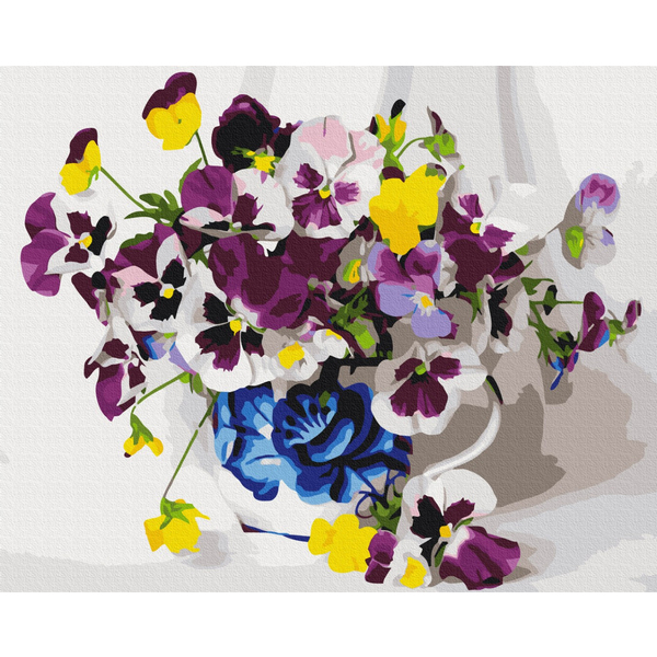 Картина по номерам Преміум картини - Фіалки