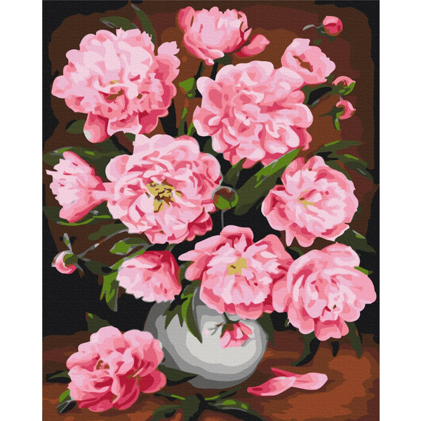 Картина по номерам Преміум картини - Піони весною