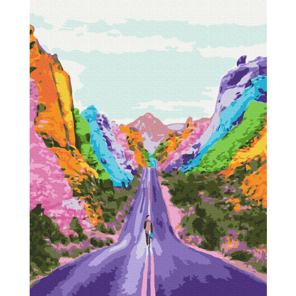 Картина по номерам Преміум картини - Райдужний шлях
