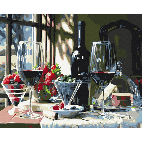 Картина по номерам Преміум картини - Винний десерт