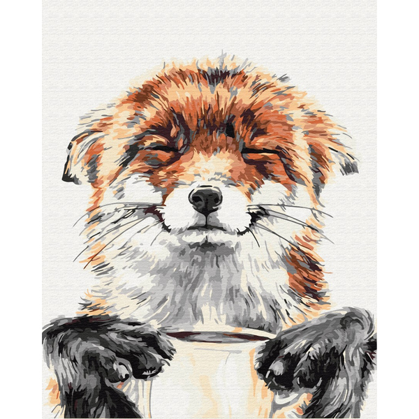 Картина по номерам Преміум картини - Задоволена лисичка