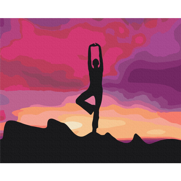 Картина по номерам Преміум картини - Медитація на заході