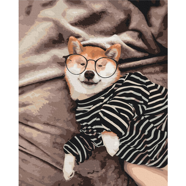 Картина по номерам Преміум картини - Розумний песик @rocky.and.rudy