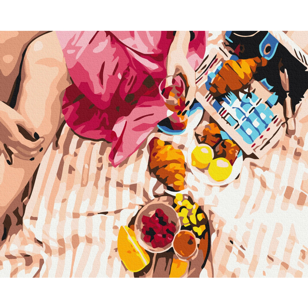 Картина по номерам Преміум картини - Смаколики на пікнік