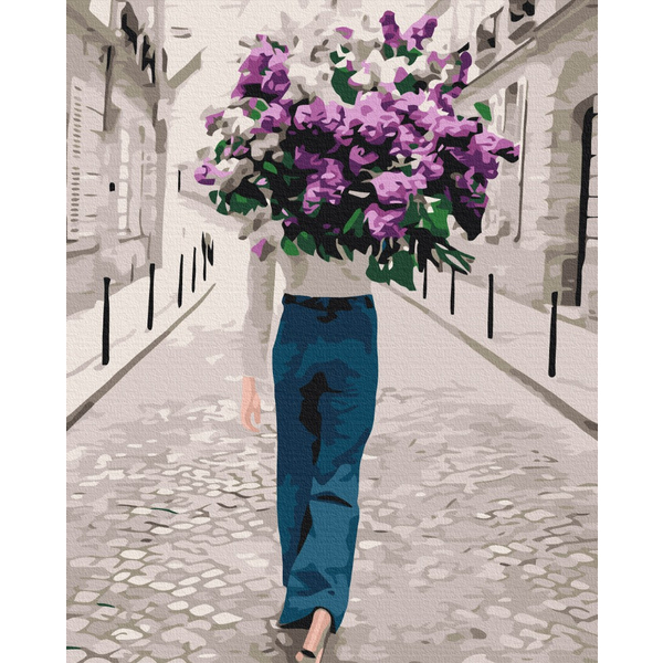 Картина по номерам Преміум картини - Бузкова прогулянка