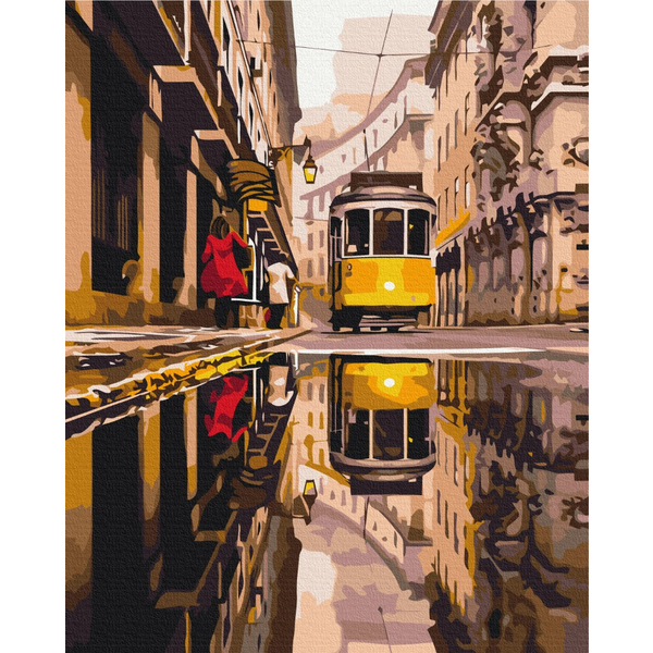 Картина по номерам Преміум картини - Міський трамвай