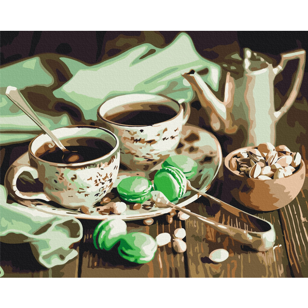 Картина по номерам Преміум картини - М'ятне чаювання