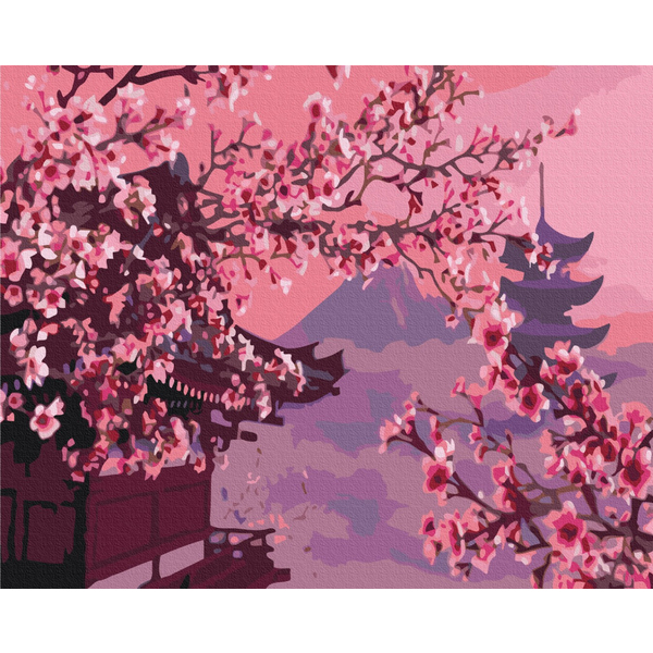 Картина по номерам Преміум картини - Сакура в Японії