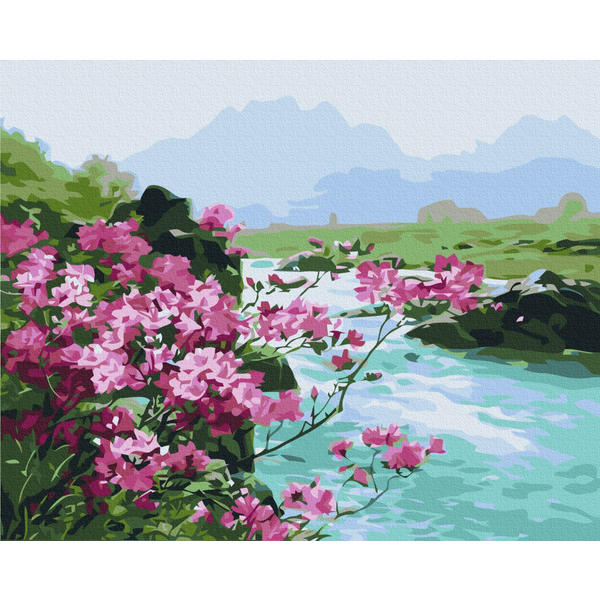 Картина по номерам Преміум картини - Гірські квіти