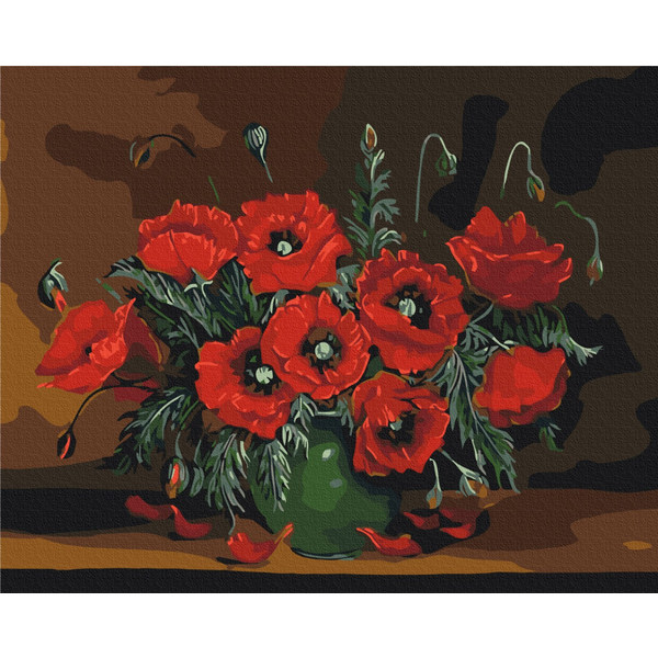 Картина по номерам Преміум картини - Натюрморт з маками