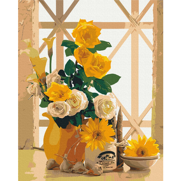 Картина по номерам Преміум картини - Жовтий натюрморт
