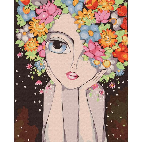 Картина по номерам Преміум картини - Лісова Мавка