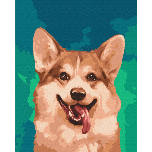 Картина по номерам Преміум картини - Коргі в фарбах