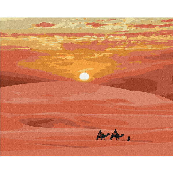Картина по номерам Преміум картини - Гаряче сонце пустелі