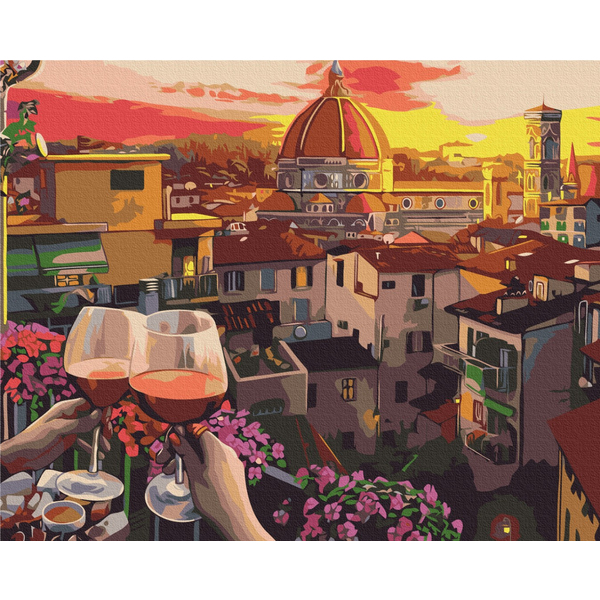 Картина по номерам Преміум картини - Затишний вечір з вином