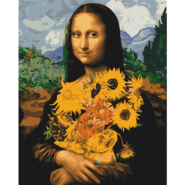 Картина по номерам Преміум картини - Мона Ліза з соняхами