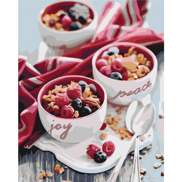 Картина по номерам Преміум картини - Ягідний сніданок