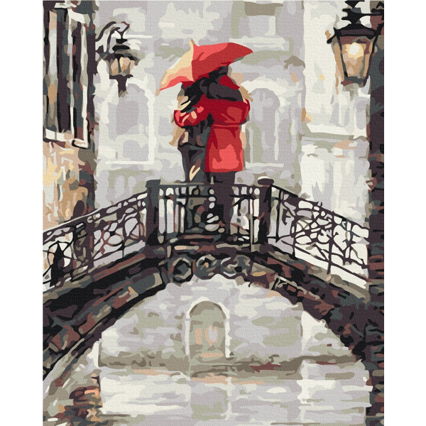 Картина по номерам Преміум картини - Закохані під дощем