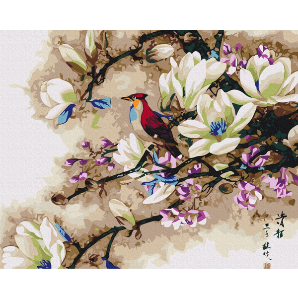 Картина по номерам Преміум картини - Співи екзотичного птаха