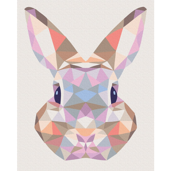 Картина по номерам Преміум картини - Кролик в мозаїці