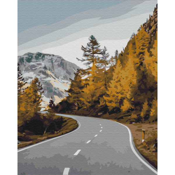 Картина по номерам Преміум картини - Пейзажна дорога