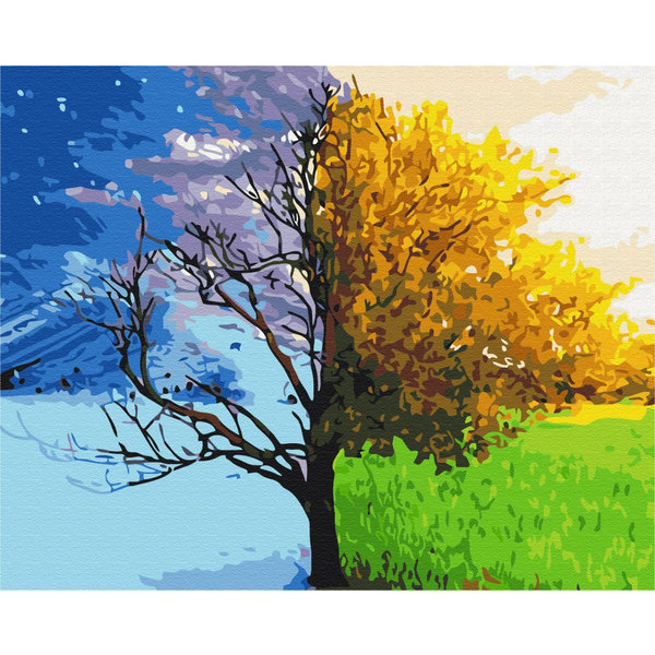 Картина по номерам Преміум картини - Зміна сезонів