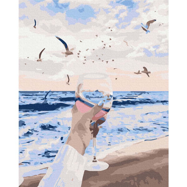 Картина по номерам Преміум картини - Море в бокалі