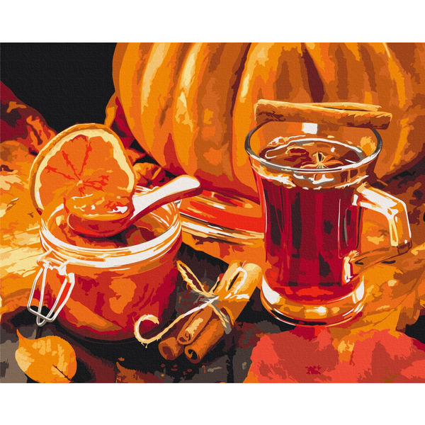 Картина по номерам Преміум картини - Осінній чай