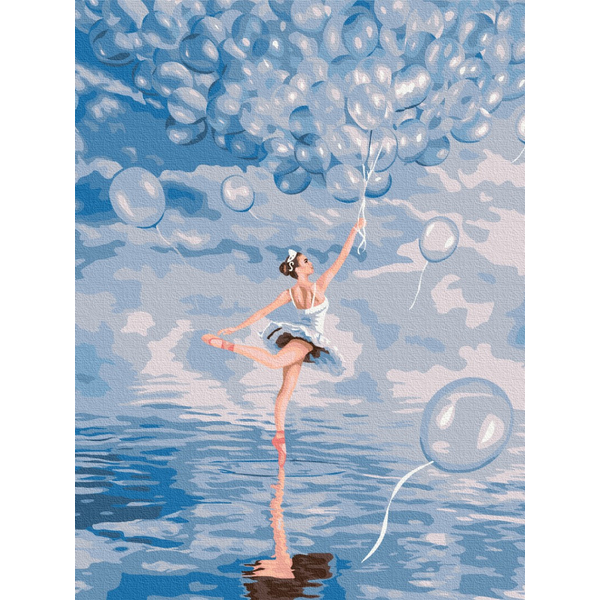 Картина по номерам Преміум картини - Блакитна балерина