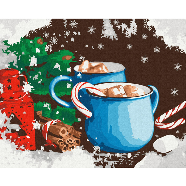 Картина по номерам Преміум картини - Зимове маршмеллоу