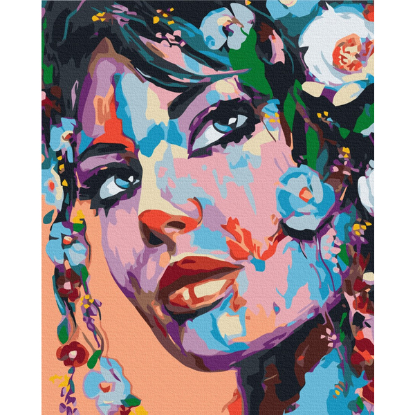 Картина по номерам Преміум картини - Портрет в фарбах