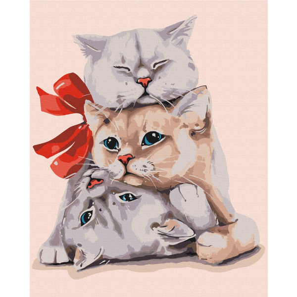 Картина по номерам Преміум картини - Пухнасті подарунки @Ольга Ведутова