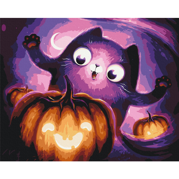 Картина по номерам Преміум картини - Котик Гарбузик ©Маріанна Пащук