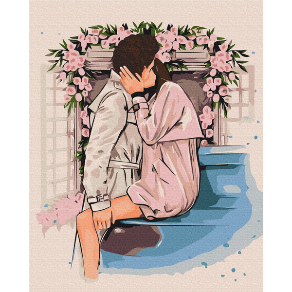 Картина по номерам Преміум картини - Квіткові обійми ©Alla Berezovska