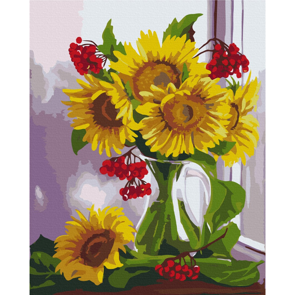 Картина по номерам Преміум картини - Калинові соняхи © Valentyna Ivanova