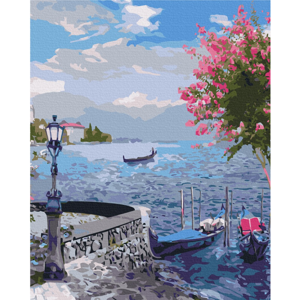 Картина по номерам Преміум картини - Старовинний сад біля моря 2